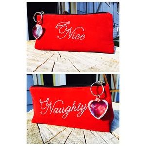 COPY - 🍒CUTE DOUBLE SIDED🍒BEDAZZLED 🍒🍒PURSE POUCH🍒